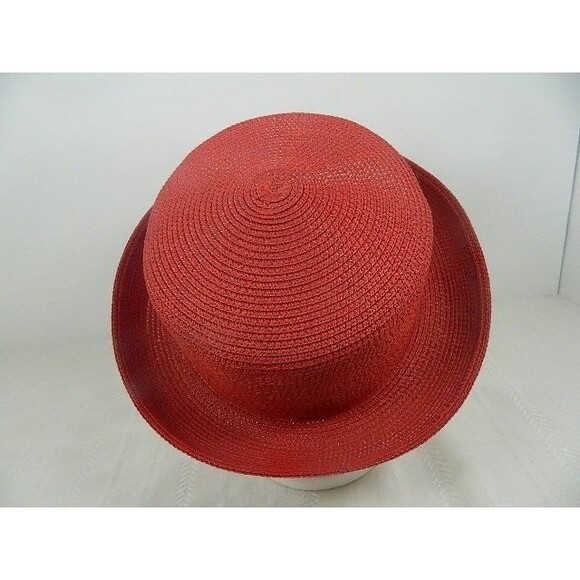 Vintage Red Hat Society Hat by SCALA Collezione Handcrafted in Taiwan - Picture 4 of 14